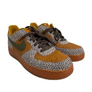 Nike Air Force 1 Low By You Safari Custom Mens Size 13 Casual Streetwear Retro